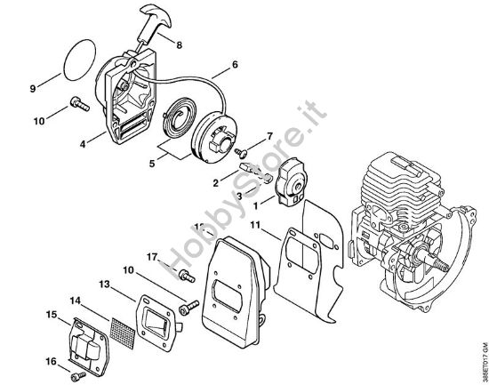 Dispositivo avviamento, silenziatore FC 72 FC 72 brand Stihl